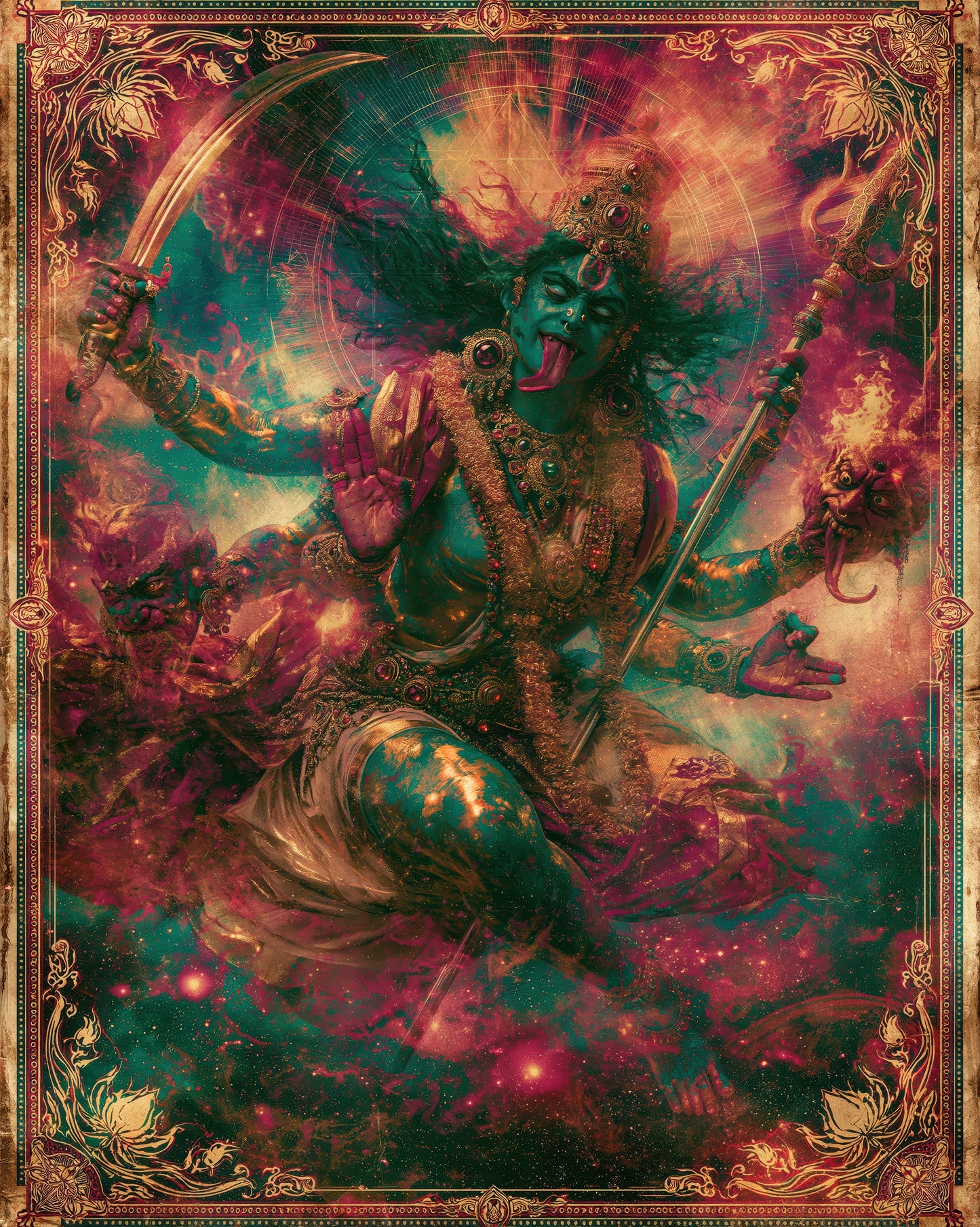 Kali काली | She Who Ends the Demon - DuppyArt devotional digital print