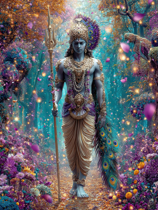 Kartikeya कार्तिकेय | Murugan of Palani — The Forest Renunciate - DuppyArt devotional digital print