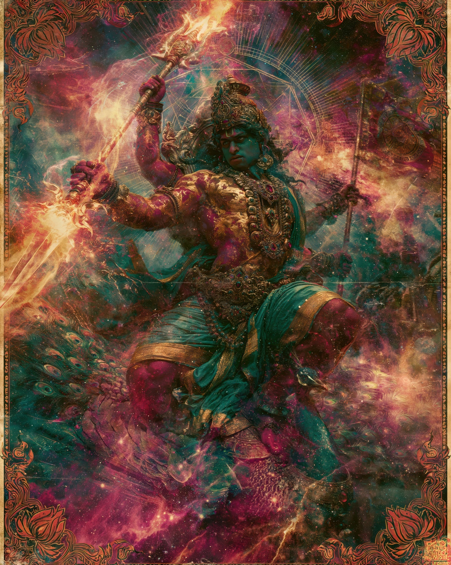 Kartikeya कार्तिकेय | Commander of the Dawn Armies - DuppyArt devotional digital print