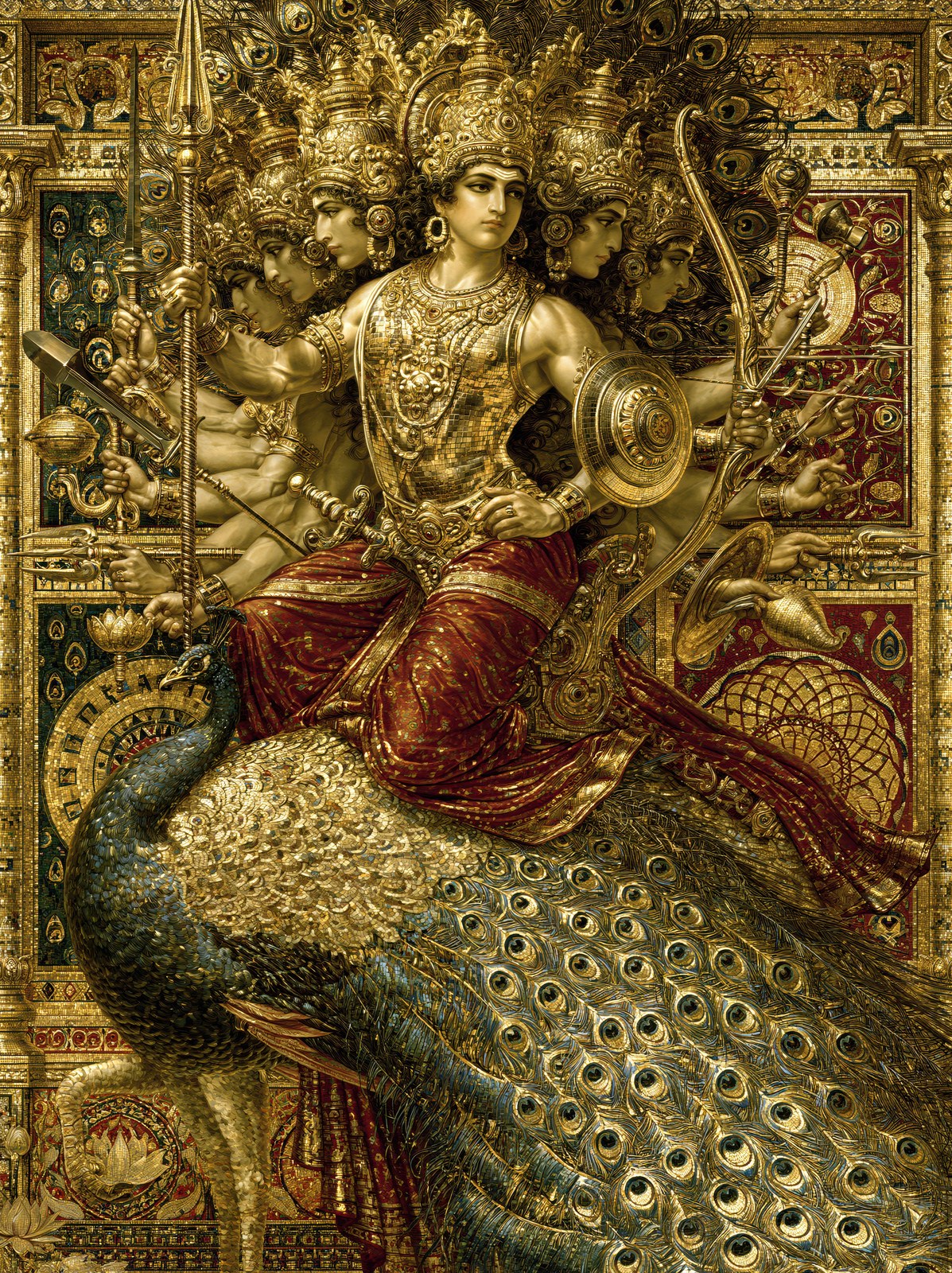 Kartikeya कार्तिकेय | Enthroned on the Peacock | Digital Download