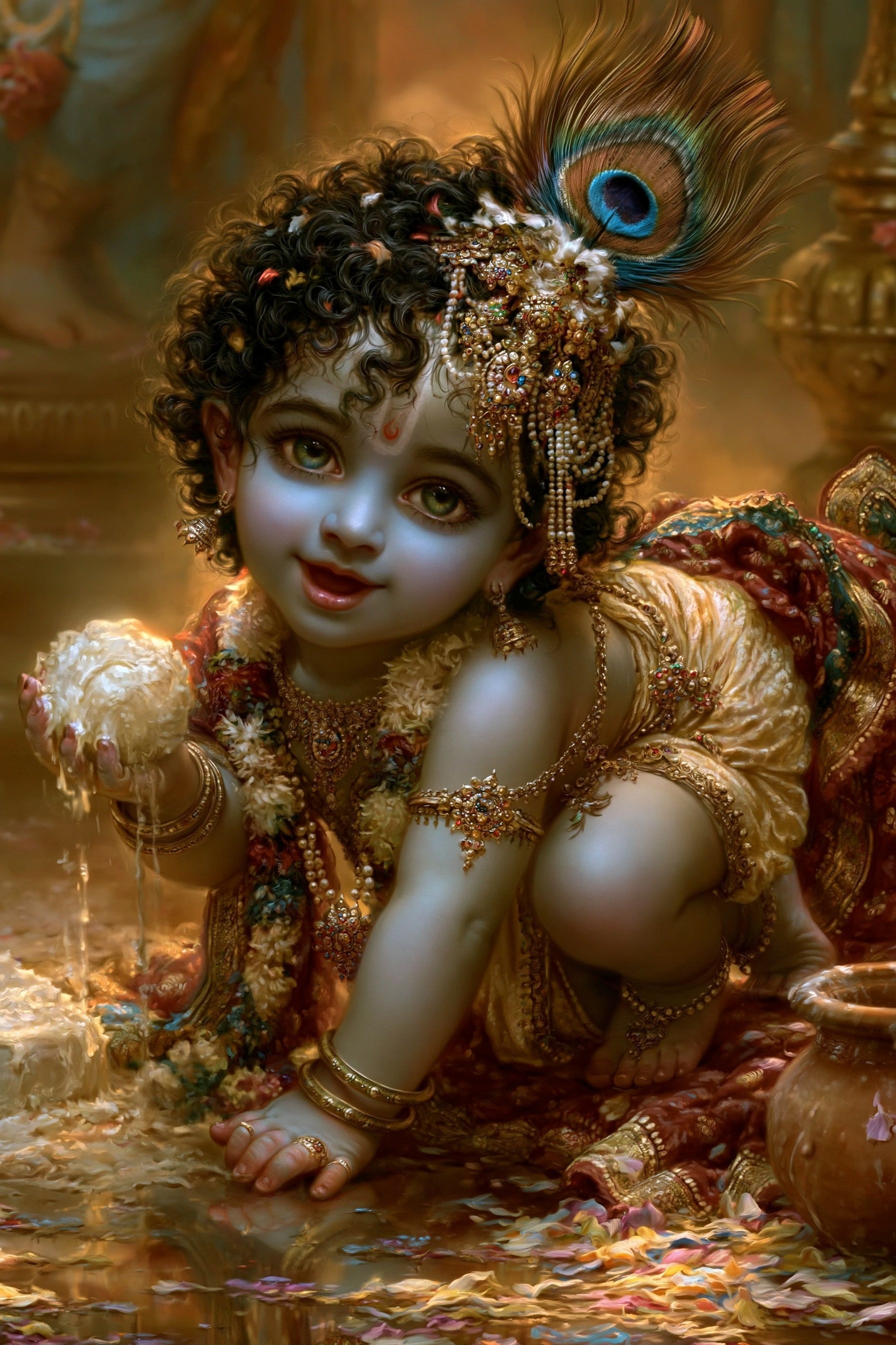Krishna कृष्ण | Bal Gopal — The Joyful Child - DuppyArt devotional digital print