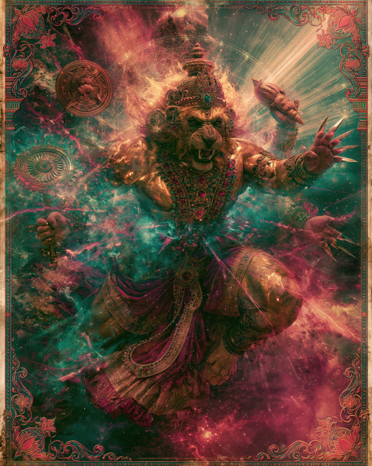 Narasimha नरसिंह | Neither Man Nor Beast - DuppyArt devotional digital print