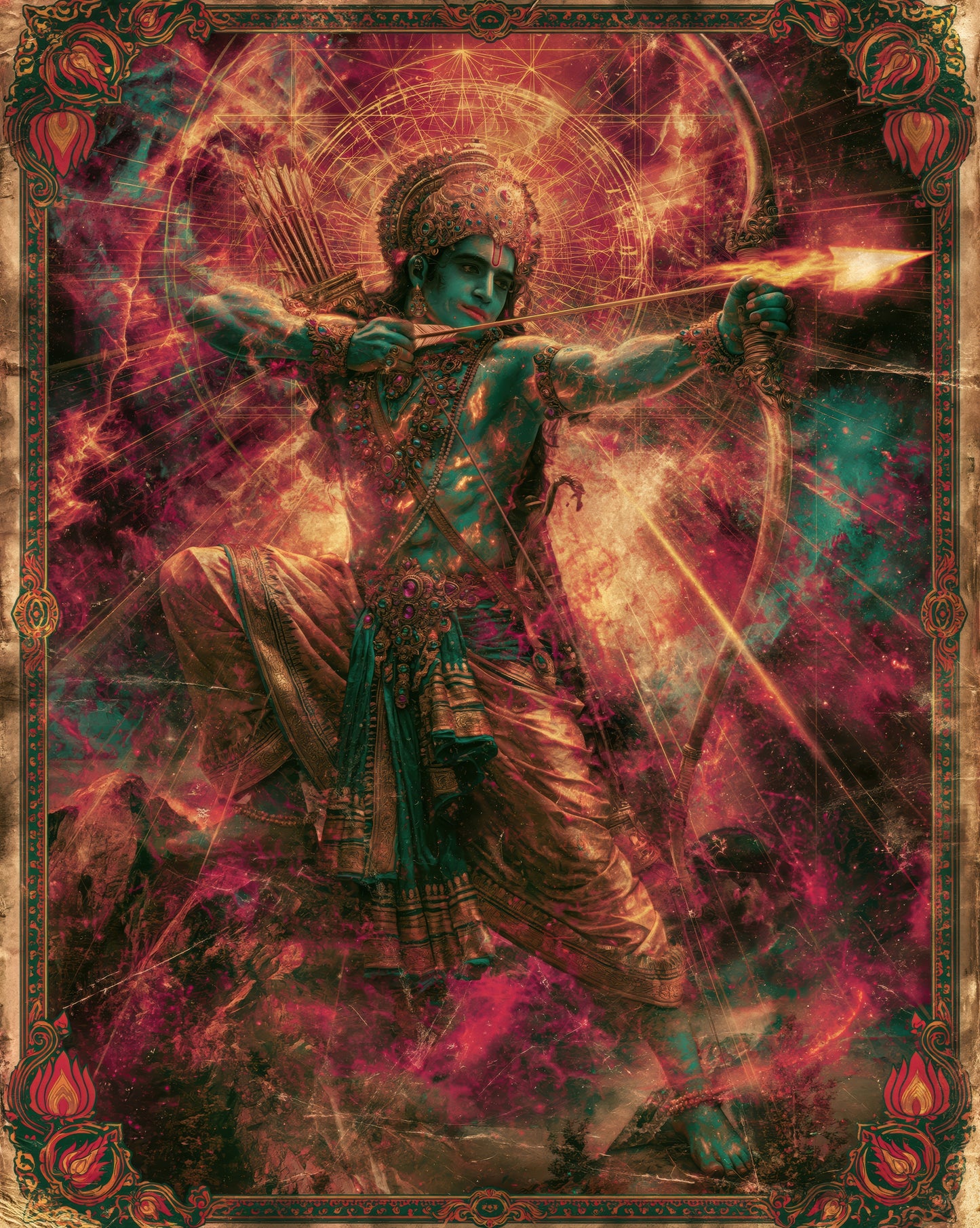 Sri Ram श्री राम | Arrow of the Steady Heart - DuppyArt devotional digital print