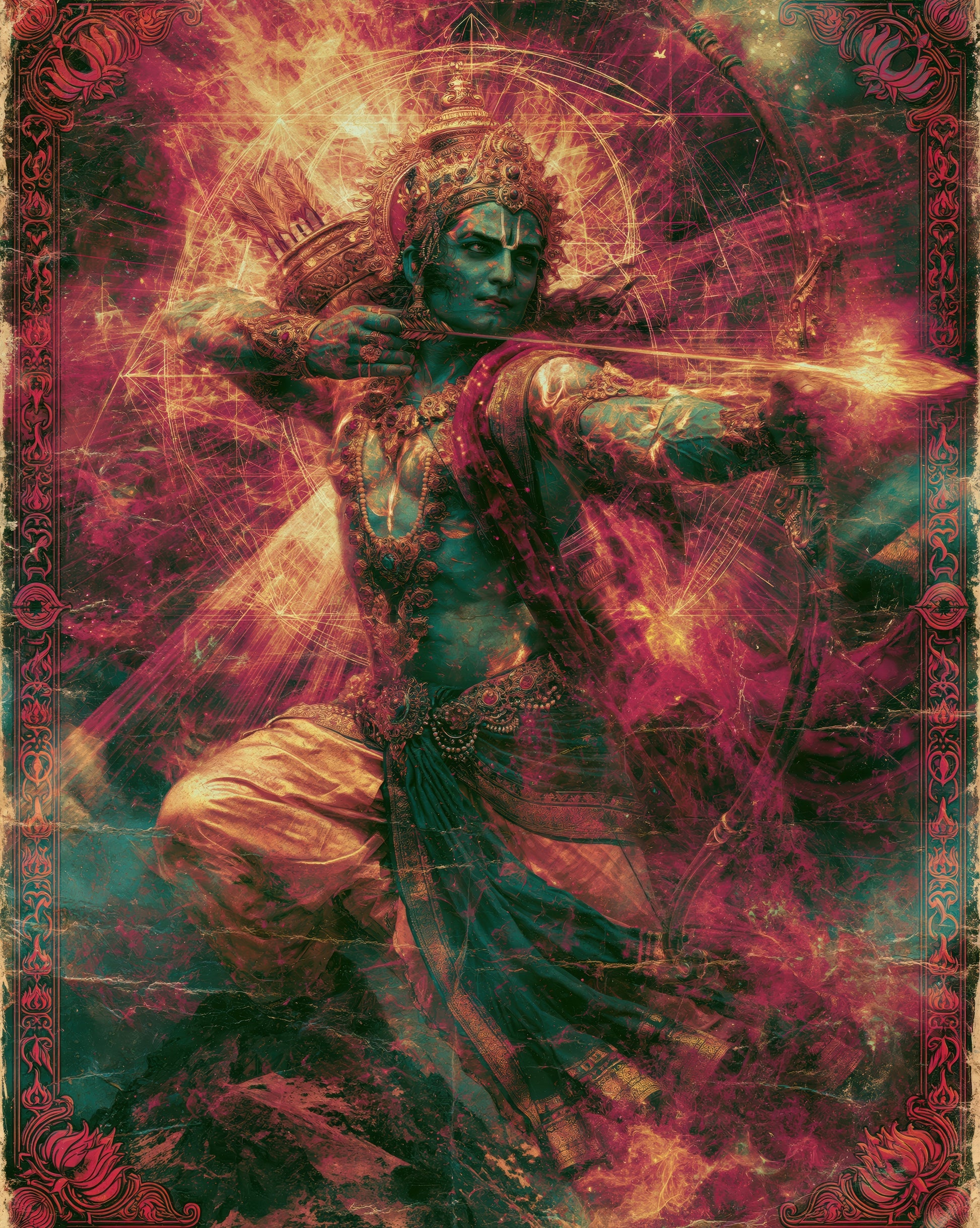 Sri Ram श्री राम | The Protector of Sita - DuppyArt devotional digital print