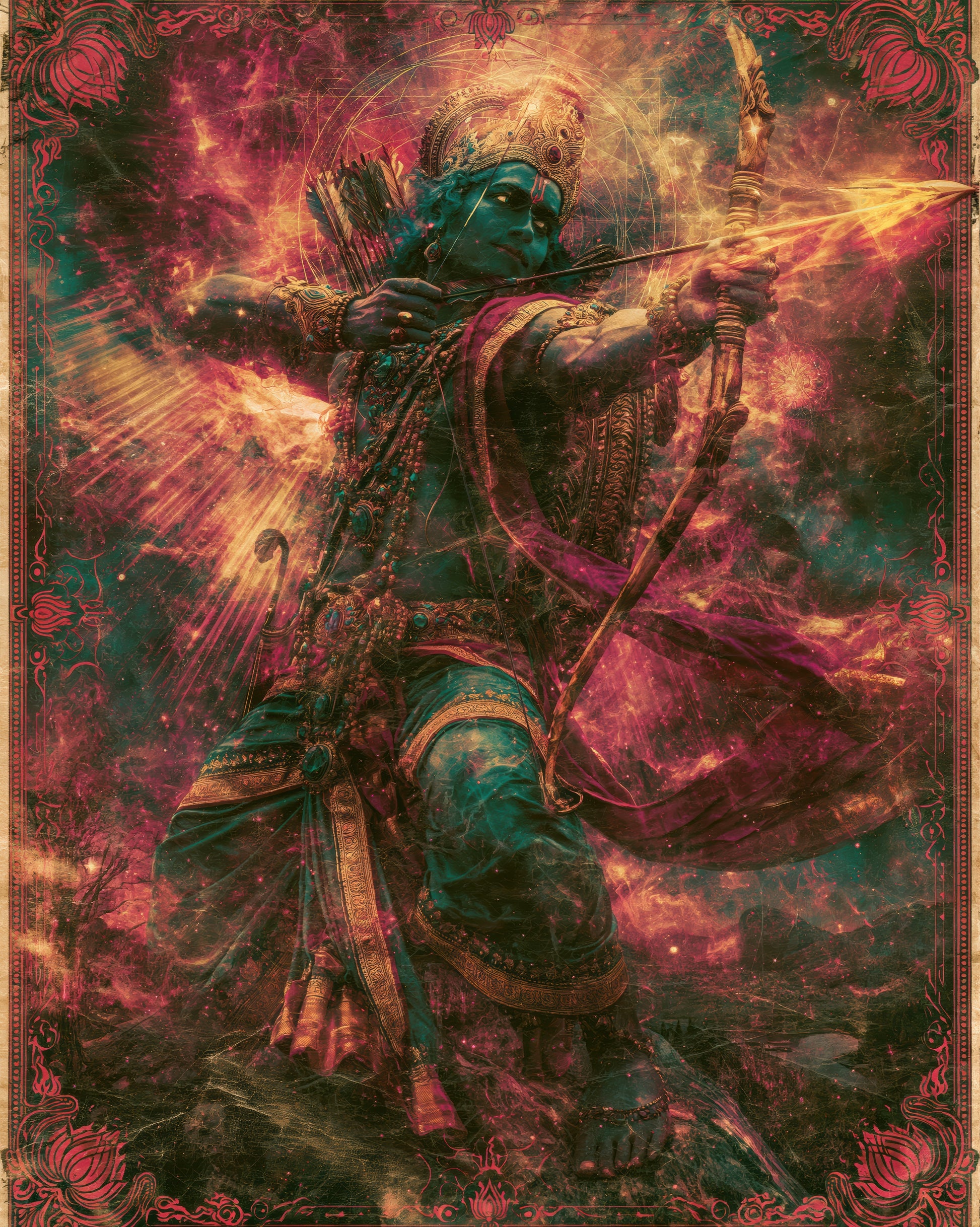 Sri Ram श्री राम | The King Who Served - DuppyArt devotional digital print