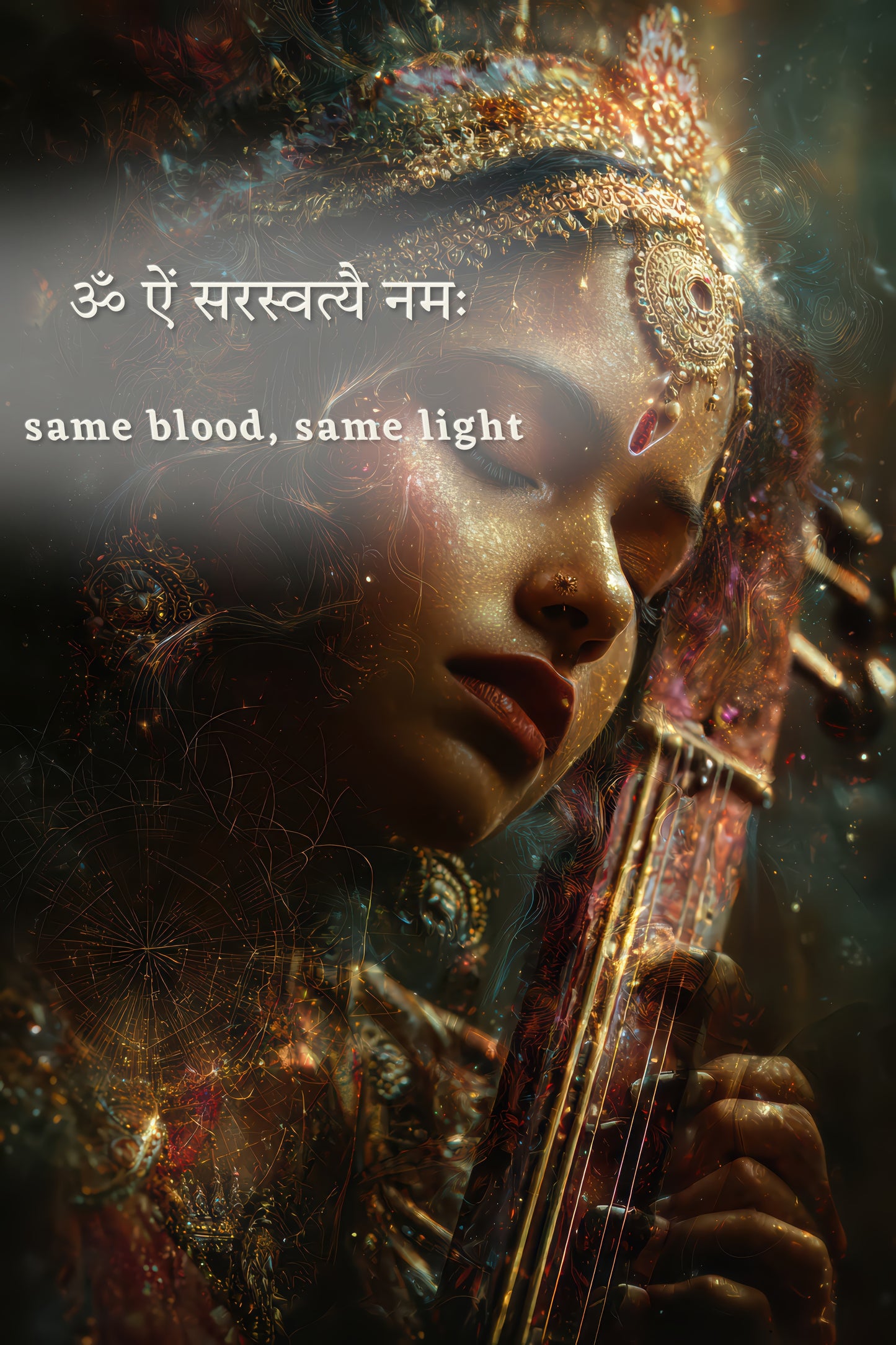 Saraswati सरस्वती | The Song Plays You — Blessing Edition - DuppyArt devotional digital print