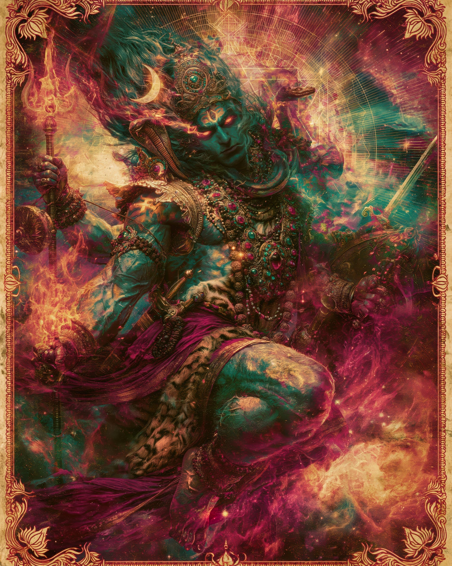 Shiva शिव | Lord of the Burning Ground - DuppyArt devotional digital print