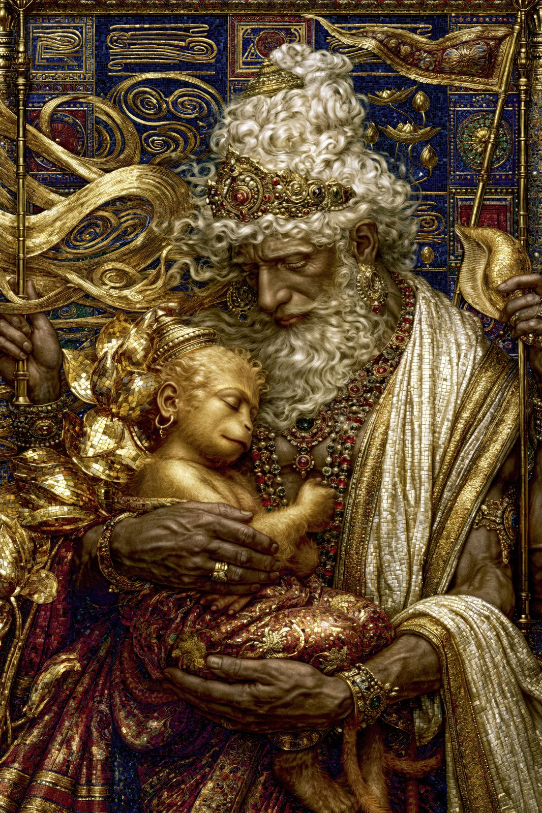 Vayu वायु | The Wind God and His Son | Digital Print Download