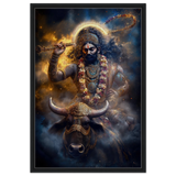 Yama यम | The Judge — Cosmic Fury | Framed Canvas