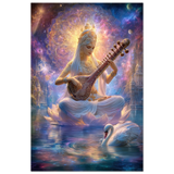 Saraswati सरस्वती | She Tunes the World | Aluminium Print