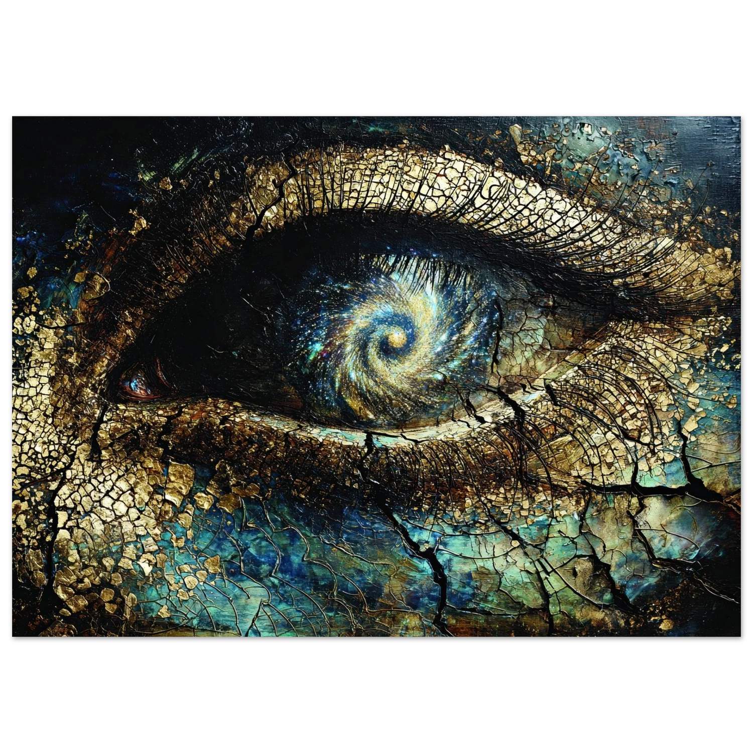 Vishnu विष्णु — The Awakening — Eye of the Sleeping God — Aluminium Print — Sacred Hindu Deity Art by Duppy Art