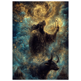 Yama यम | The Buffalo Rider — Pasha of the Storm | Aluminium Print