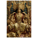 Parvati पार्वती | The Mother on the Mosaic Throne | Aluminium Print